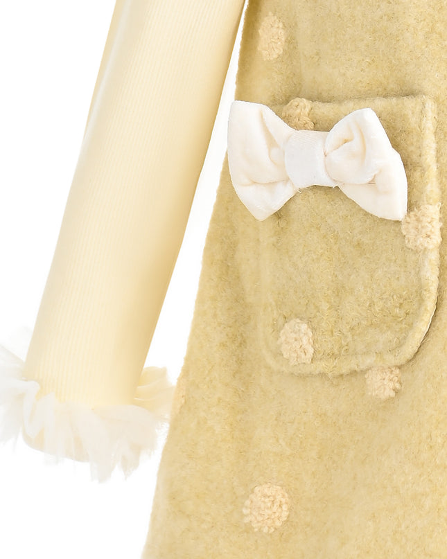 kids atelier mimi tutu Light Yellow Maura Sweetbow Dress Sets