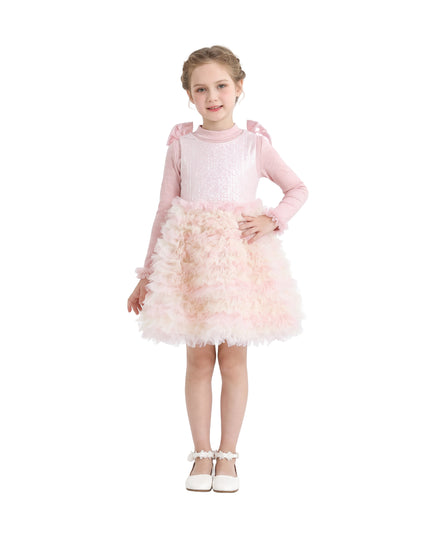 kids atelier mimi tutu Blush Pink Madeleine Enchanted Two‑Piece Dress Set