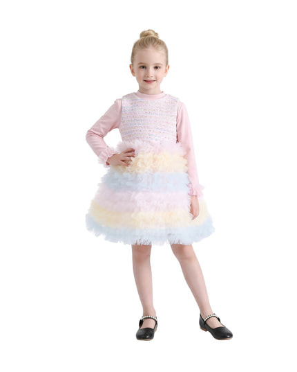 kids atelier mimi tutu Soft Pink Calina Bow Dress Sets