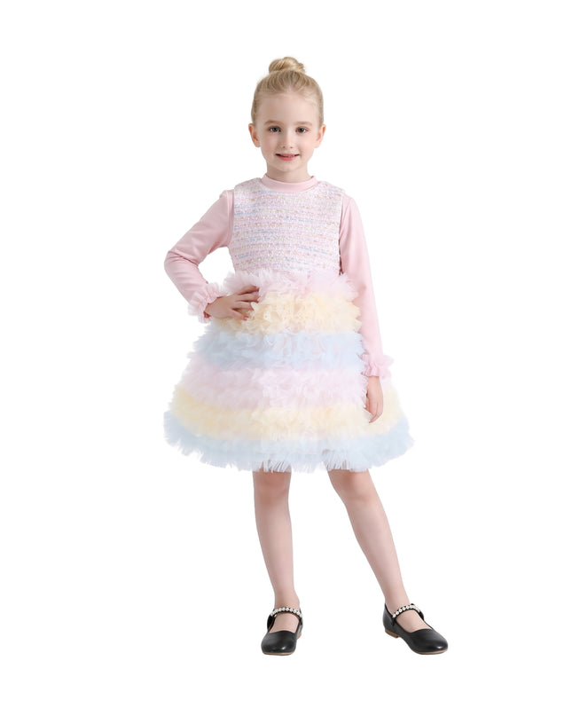 kids atelier mimi tutu Soft Pink Calina Bow Dress Sets