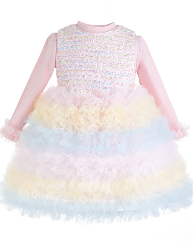 kids atelier mimi tutu Soft Pink Calina Bow Dress Sets