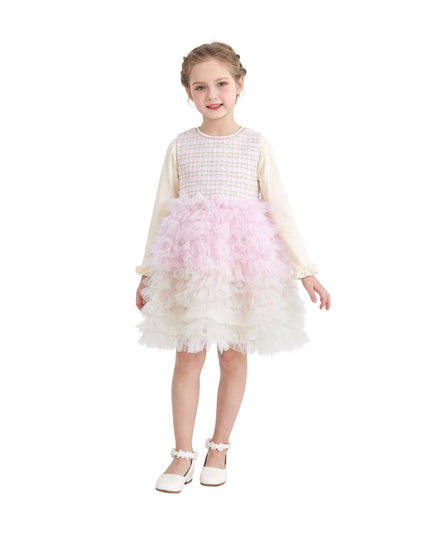 kids atelier mimi tutu Light Pink Lina Pixie‑Twirl Dress Sets