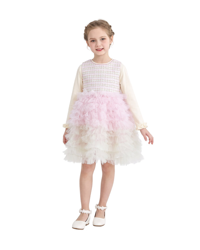 kids atelier mimi tutu Light Pink Lina Pixie‑Twirl Dress Sets