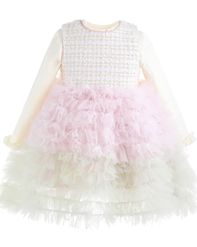 kids atelier mimi tutu Light Pink Lina Pixie‑Twirl Dress Sets