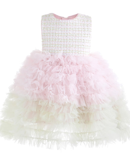 kids atelier mimi tutu Light Pink Lina Pixie‑Twirl Dress Sets