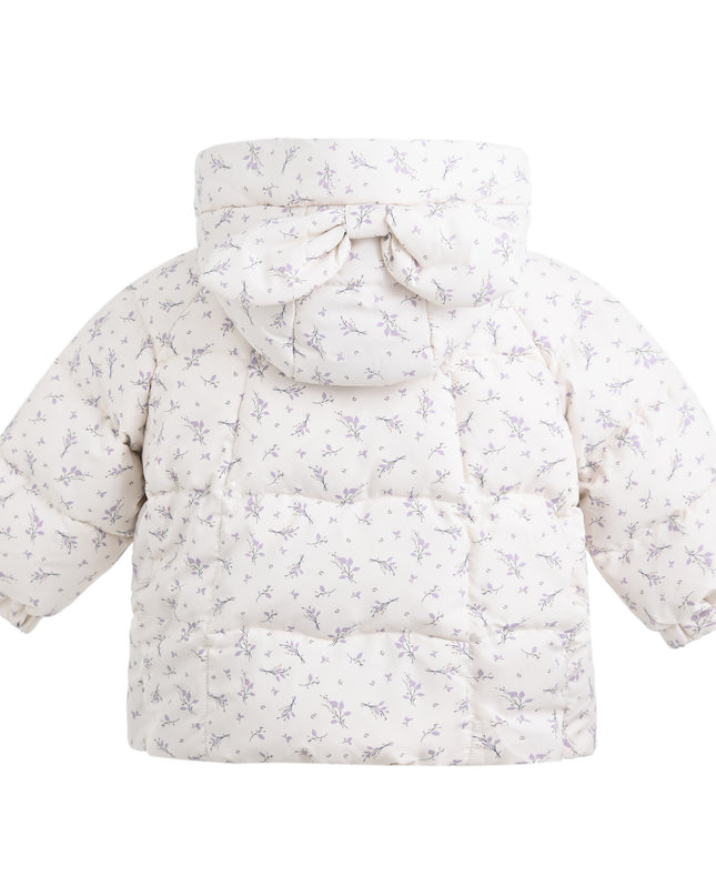 kids atelier mimi tutu Cream Floral Hooded Jacket