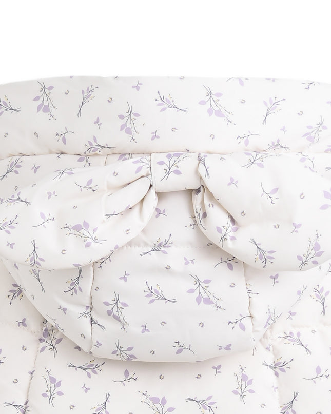 kids atelier mimi tutu Cream Floral Hooded Jacket