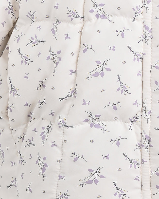 kids atelier mimi tutu Cream Floral Hooded Jacket
