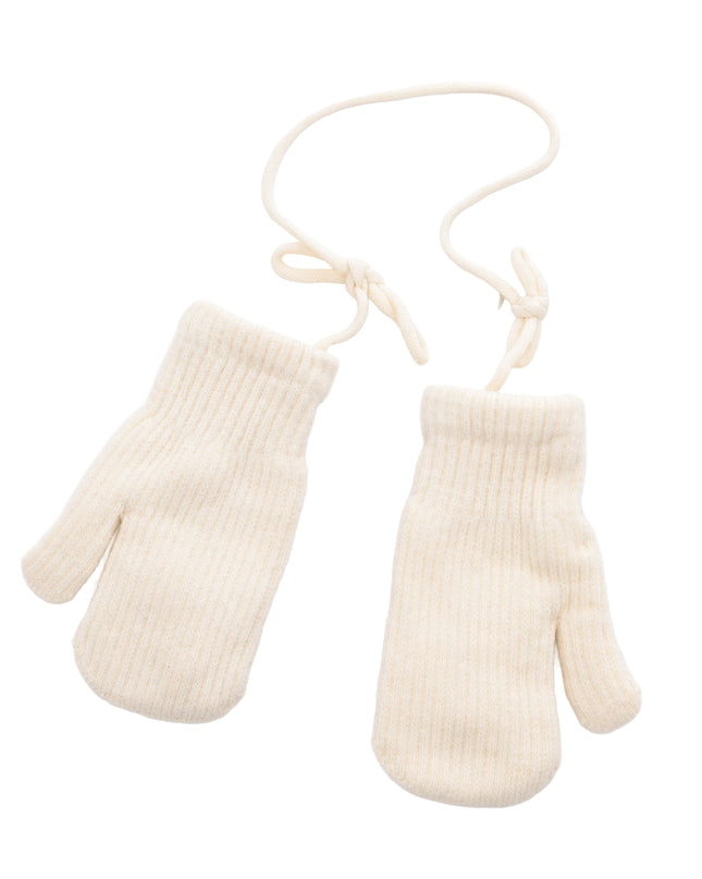 kids atelier mimi tutu White Floral Hooded Jacket & Mitten Set
