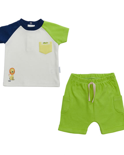 Andy Wawa-ECRU-BABY SET 2 PCS SET CUTE CROCODILE-AC22530