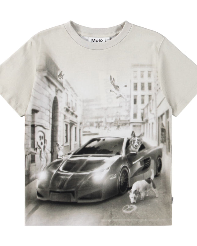 kids atelier molo Gray Riley CurioCity Dogs T-Shirt