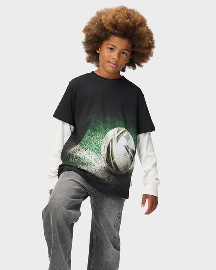 kids atelier molo Black Riley United Field T-Shirt