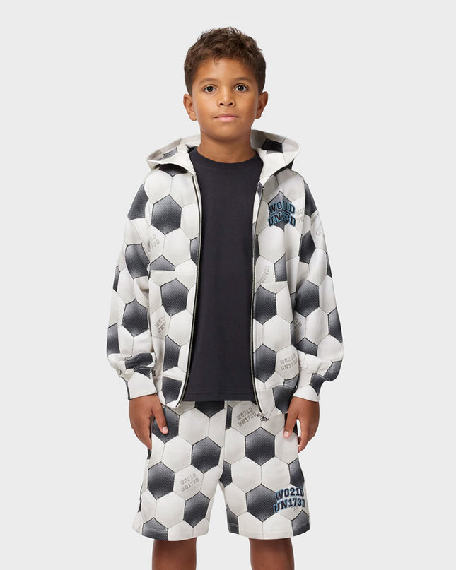kids atelier molo Gray Adian Football Moon Shorts
