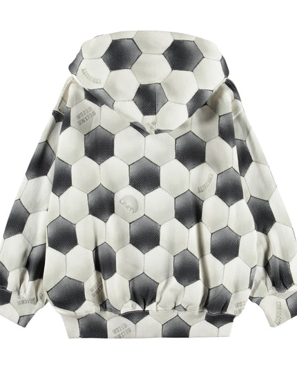 kids atelier molo Gray Mazz Football Moon Hoodie