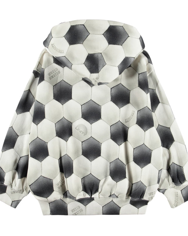 kids atelier molo Gray Mazz Football Moon Hoodie