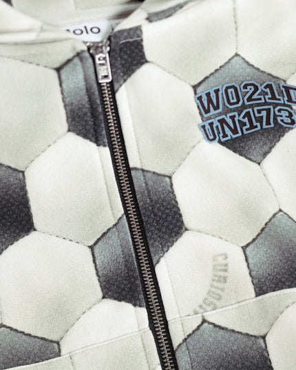 kids atelier molo Gray Mazz Football Moon Hoodie