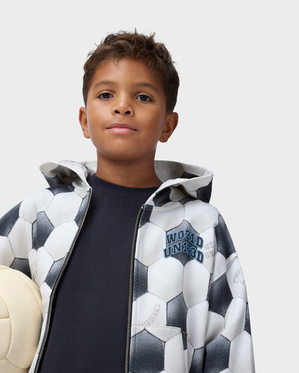 kids atelier molo Gray Mazz Football Moon Hoodie