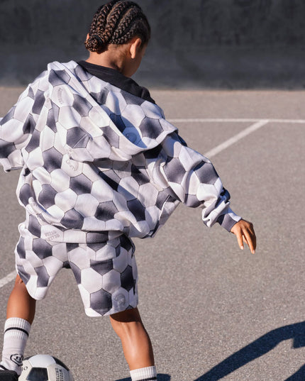 kids atelier molo Gray Mazz Football Moon Hoodie