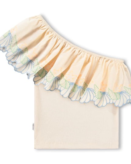 kids atelier molo Lace One Shoulder Ratja Top