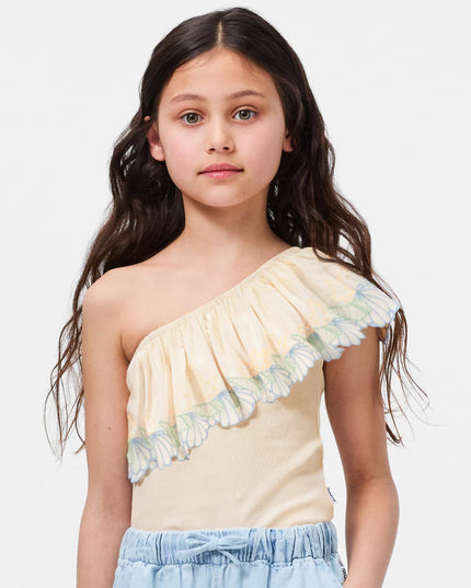 kids atelier molo Lace One Shoulder Ratja Top