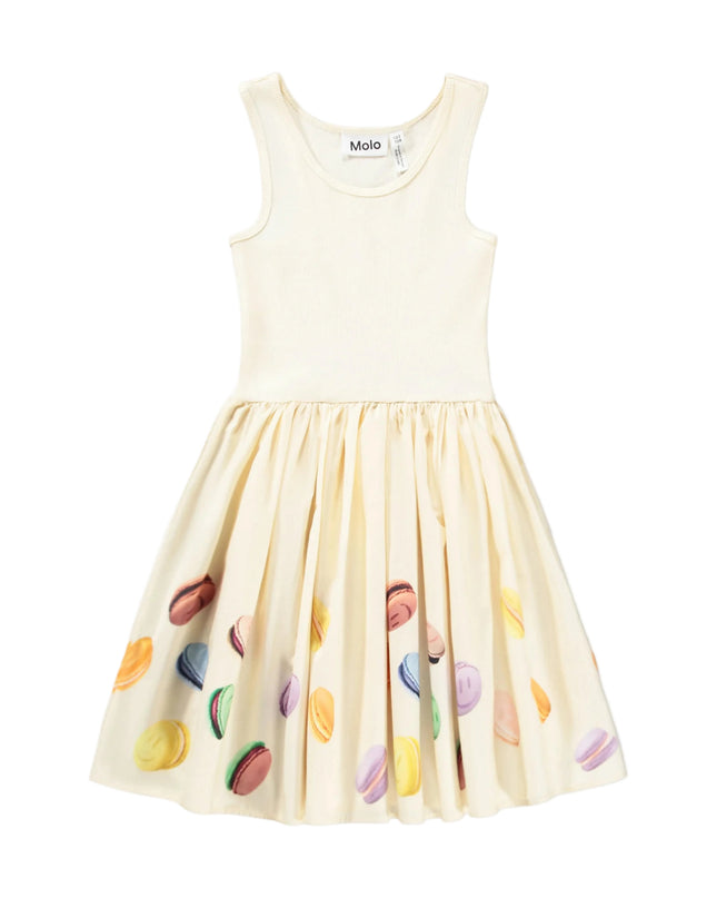 kids atelier Molo Yellow Dress with Macaron Print