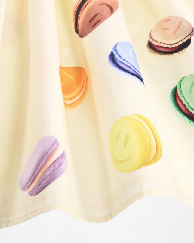 kids atelier Molo Yellow Dress with Macaron Print