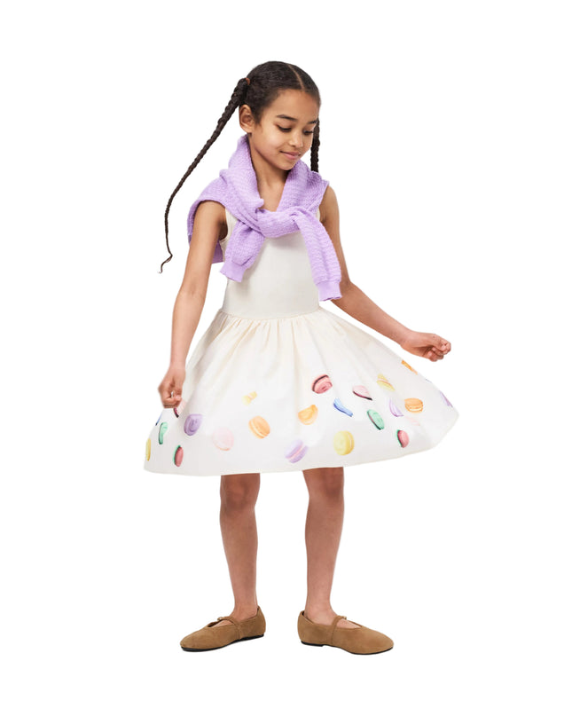 kids atelier Molo Yellow Dress with Macaron Print
