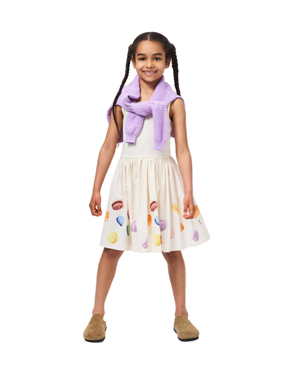 kids atelier Molo Yellow Dress with Macaron Print