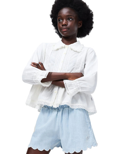 kids atelier Molo Addie Washed Chambrey Shorts