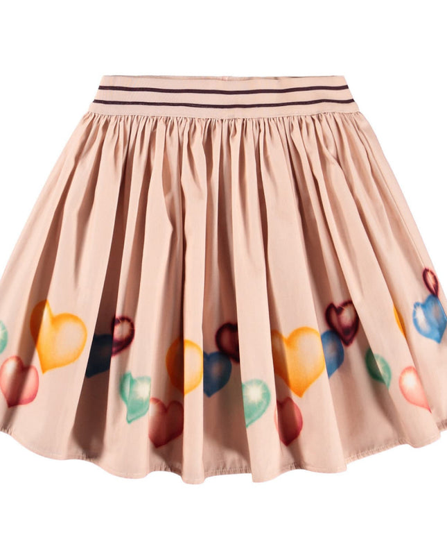 kids atelier molo Pink Brenda Colorful Hearts Skirt