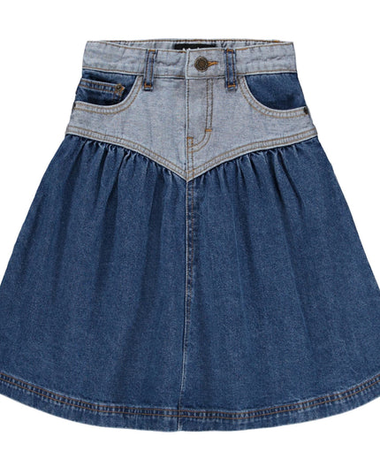 kids atelier molo Blue Two Side Denim Becca Skirt