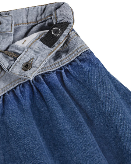 kids atelier molo Blue Two Side Denim Becca Skirt