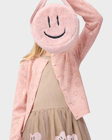 kids atelier molo Brown Cyrusila Sequin Heart Tulle Dress