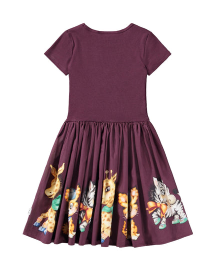kids atelier molo Vintage Cuties Cissa Woodland Animal Print Dress