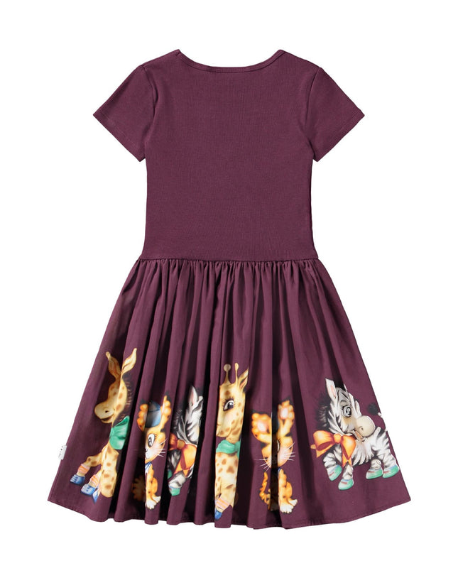 kids atelier molo Vintage Cuties Cissa Woodland Animal Print Dress