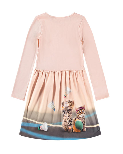 kids atelier molo Pink Catletics Credence Long Sleeve Dress
