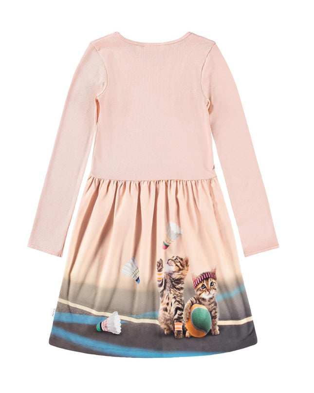 kids atelier molo Pink Catletics Credence Long Sleeve Dress