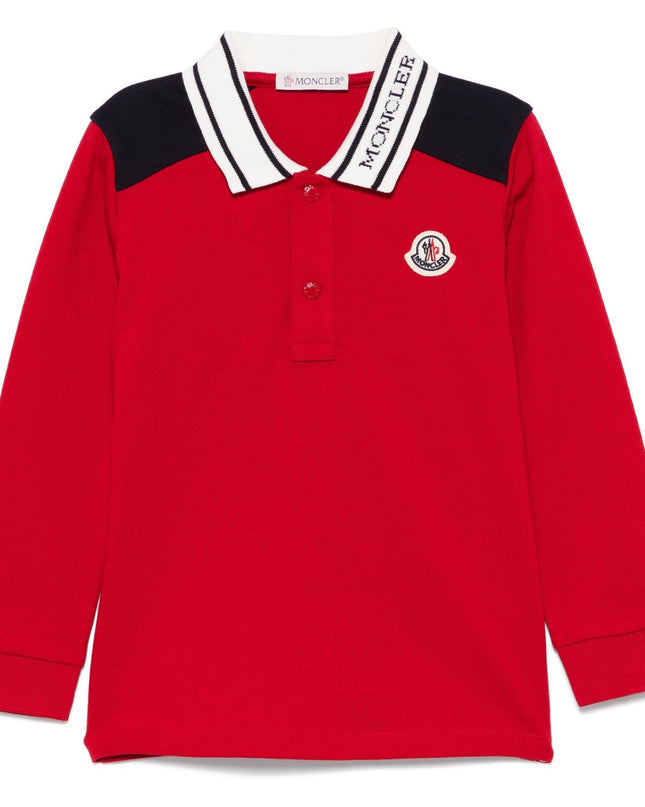 Red Long Sleeve Polo
