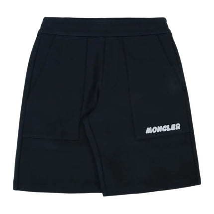 kids atelier moncler Navy Cotton Logo-Patch Shorts