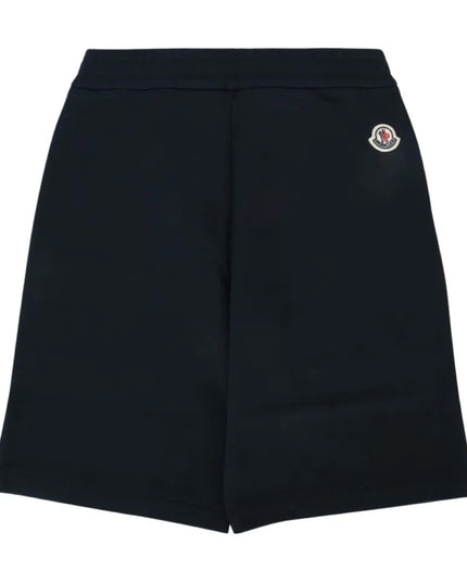 kids atelier moncler Navy Cotton Logo-Patch Shorts