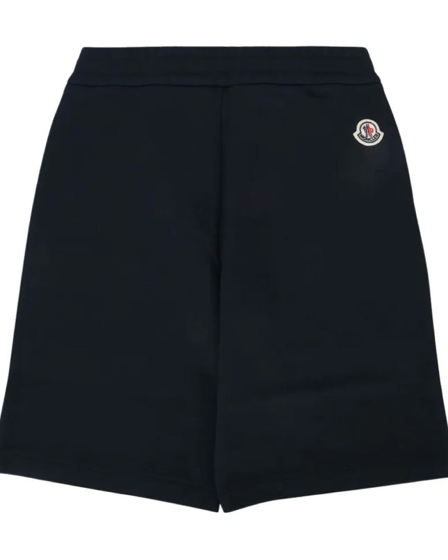 kids atelier moncler Navy Cotton Logo-Patch Shorts