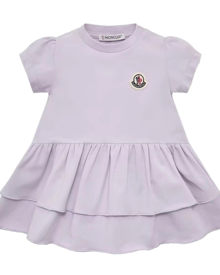 kids atelier moncler Ruffle Cotton Dress