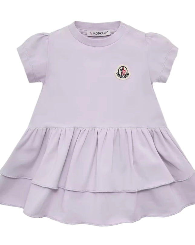 kids atelier moncler Ruffle Cotton Dress