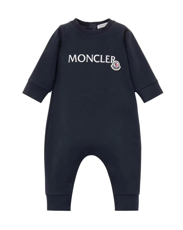 kids atelier moncler Logo Cotton Baby Grow One-Piece