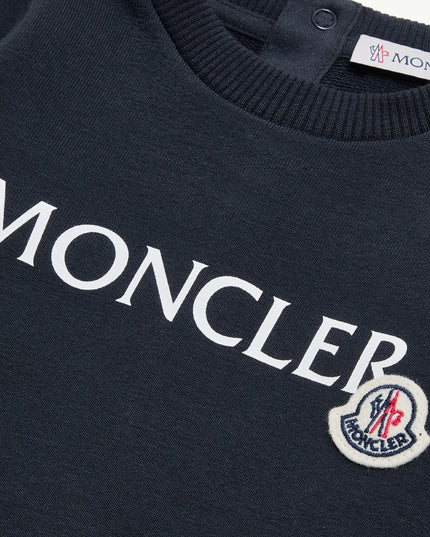 kids atelier moncler Logo Cotton Baby Grow One-Piece