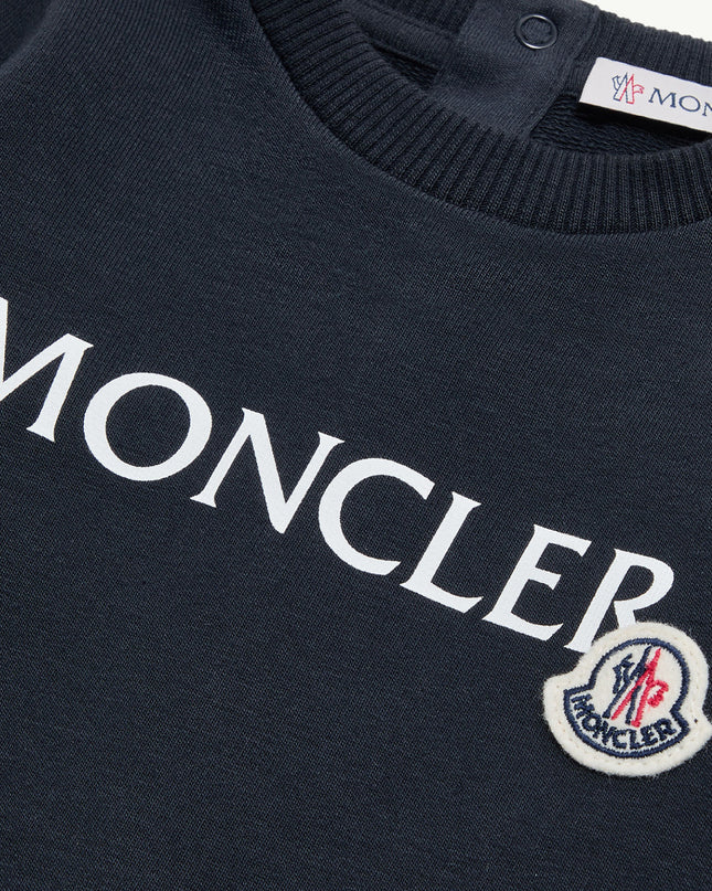 kids atelier moncler Logo Cotton Baby Grow One-Piece
