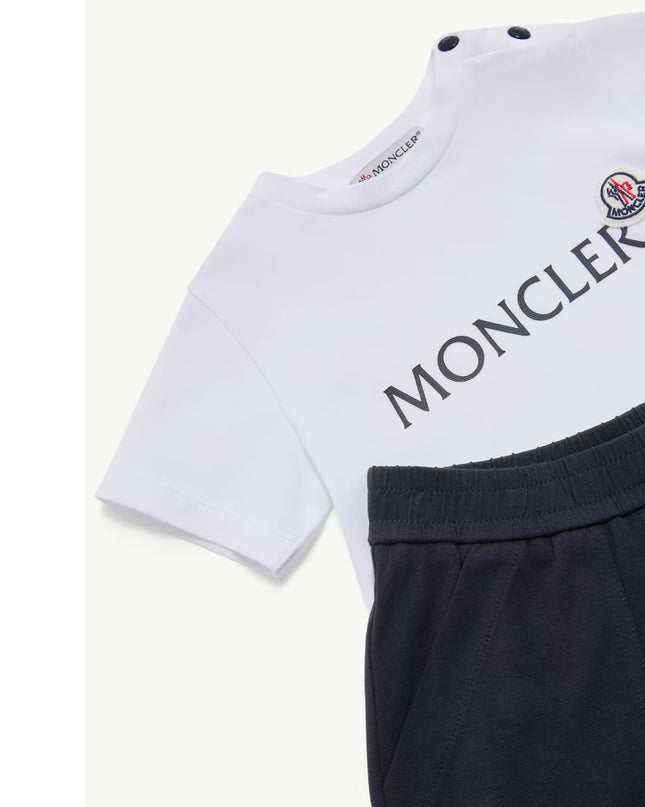 kids atelier moncler Logo Cotton Set