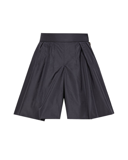 Pleated Taffeta Shorts