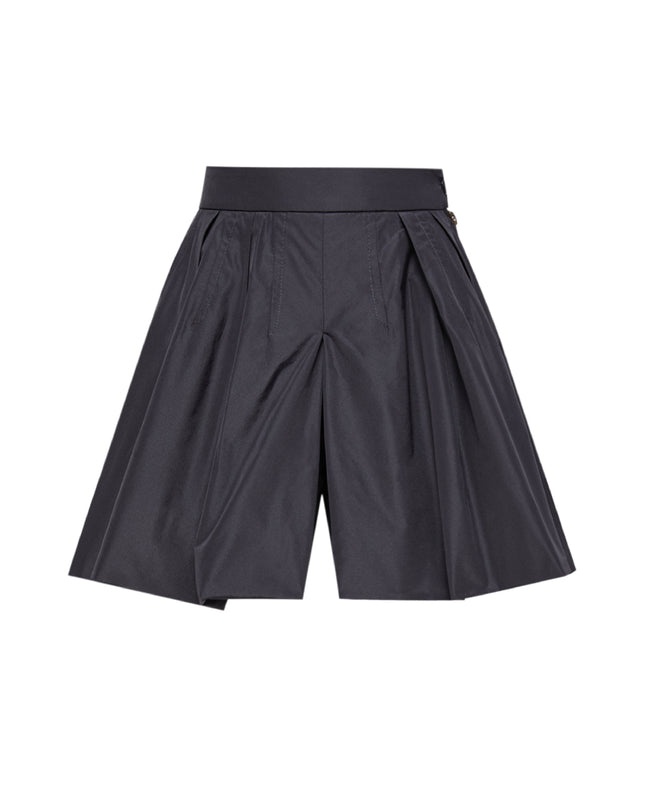 Pleated Taffeta Shorts