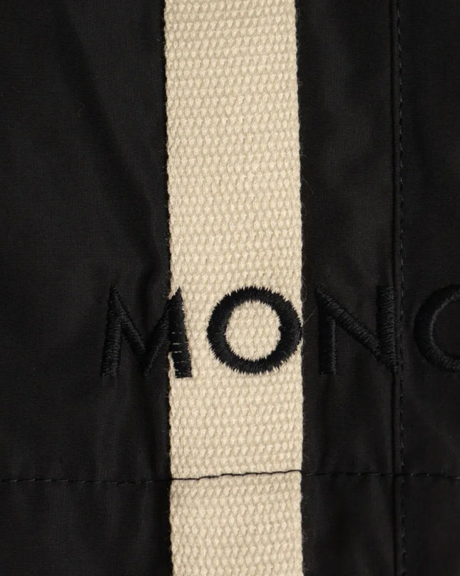 kids atelier moncler Dark Blue Logo-Embroidered Swim Shorts